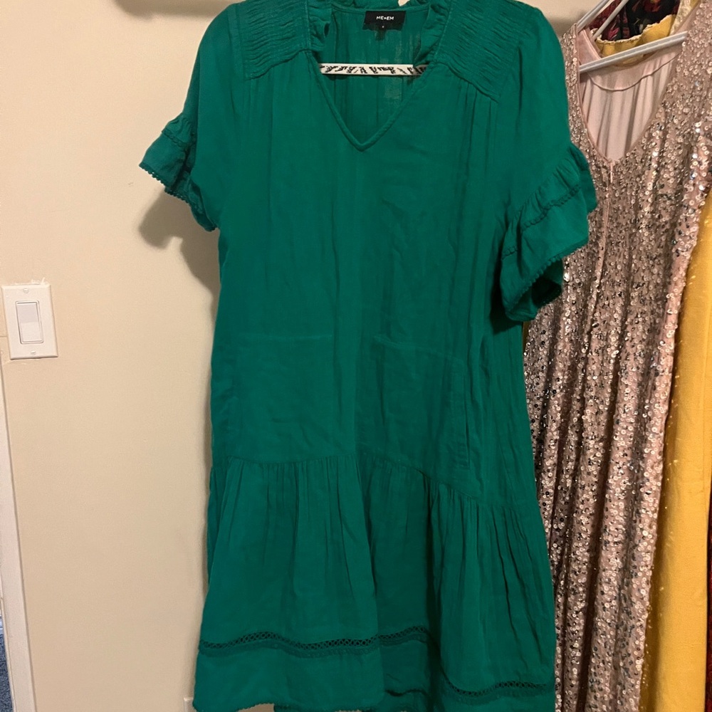 ME+EM Teal Mini Dress